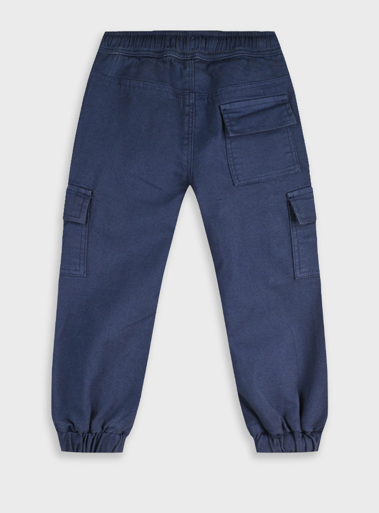 Cotton Boy Trousers - Navy
