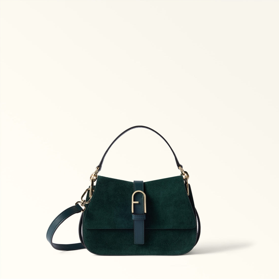 Furla Flow Mini Top Handle in Green - Bags 