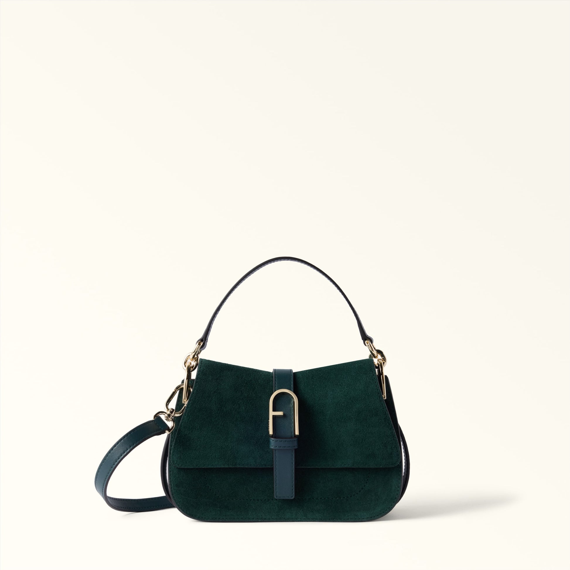 Furla Flow Mini Top Handle in Green - Bags 