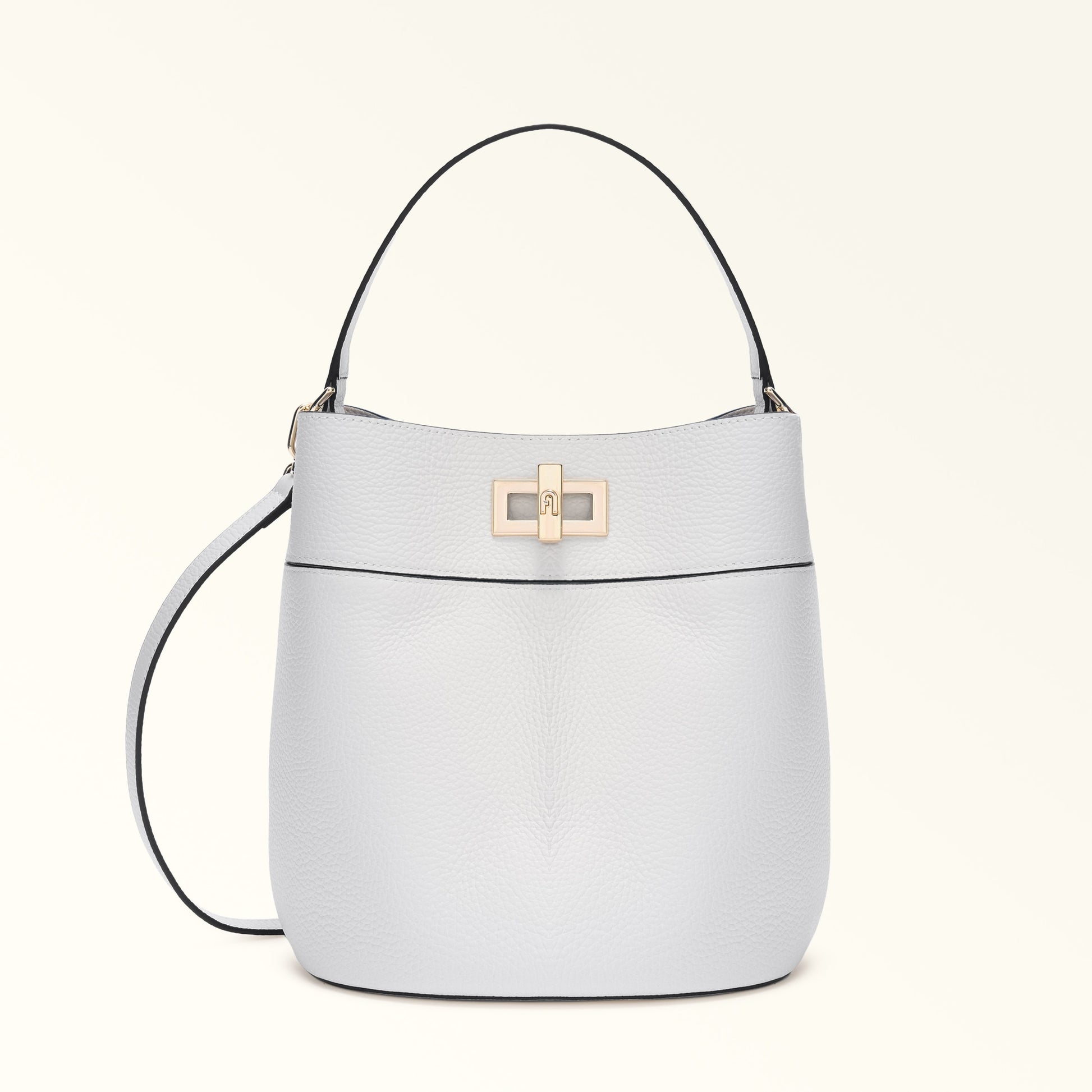 Furla Amelia M Bucket Bag in White - Bags 