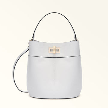 Furla Amelia M Bucket Bag in White - Bags 