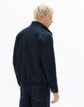 Celio Navy Blue Zip-Up Stand-Up Collar Jacket - Navy
