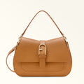 Furla Flow M Top Handle in Brown - Bags 