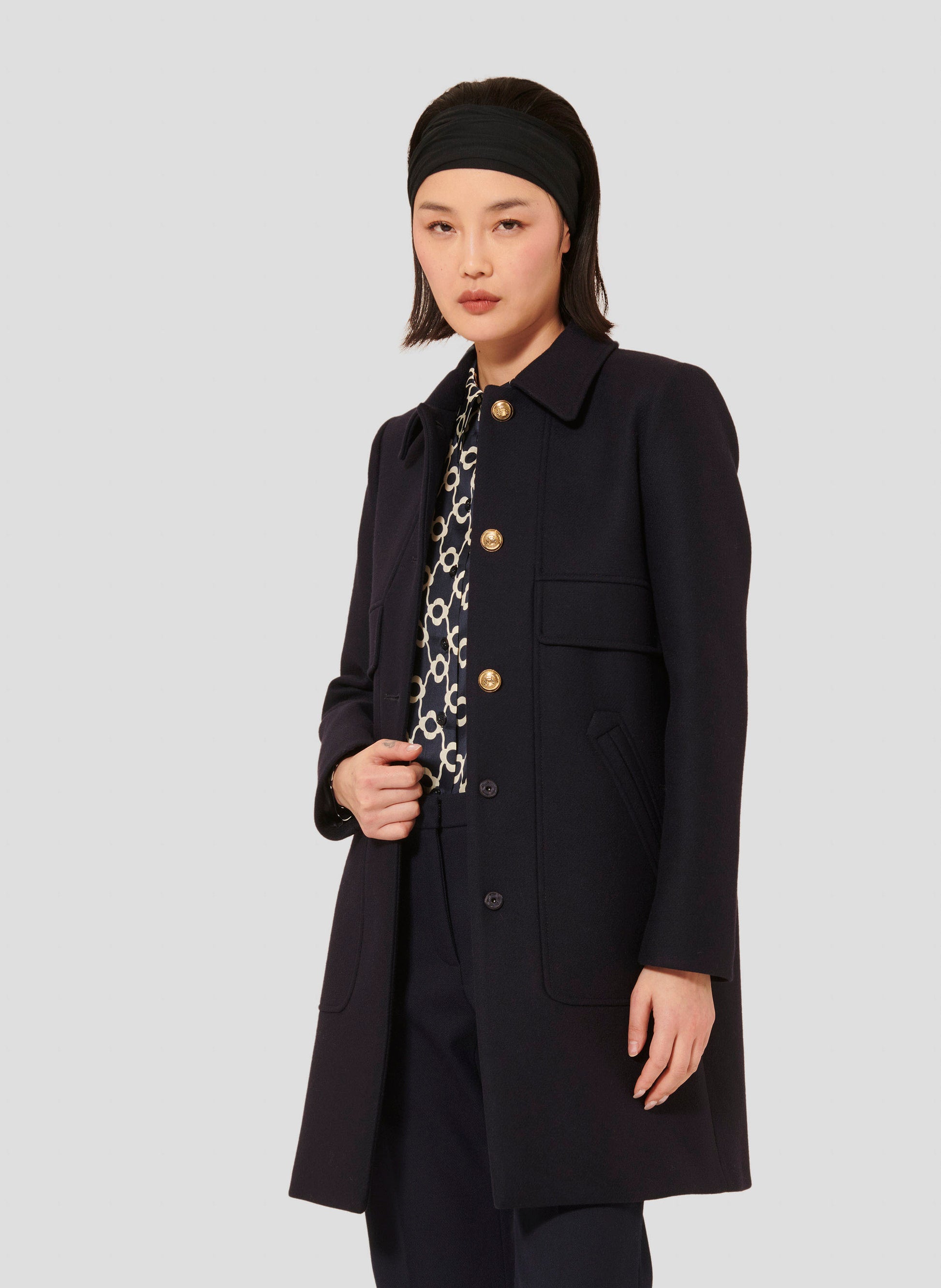 Marley midnight blue caban coat by Tara Jarmon Lebanon