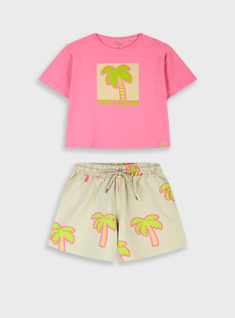 Yellow Set(Blouse,Shorts) for Girls