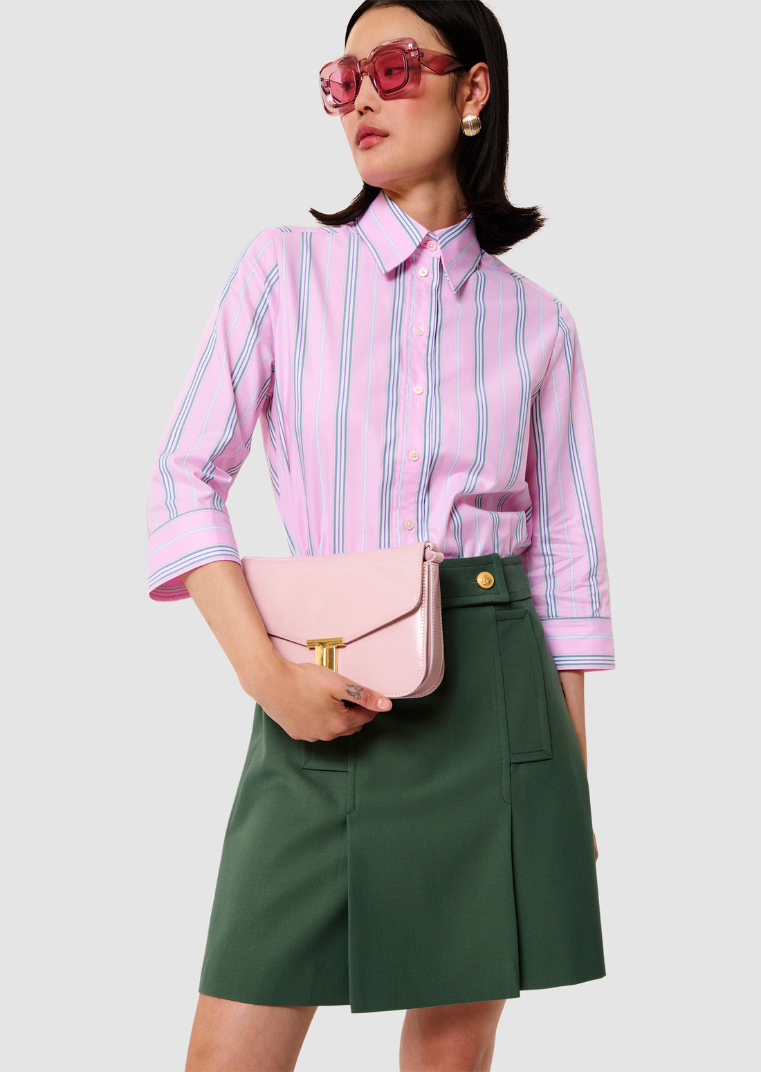Jimmy green tailored wool skirt by Tara Jarmon Lebanon