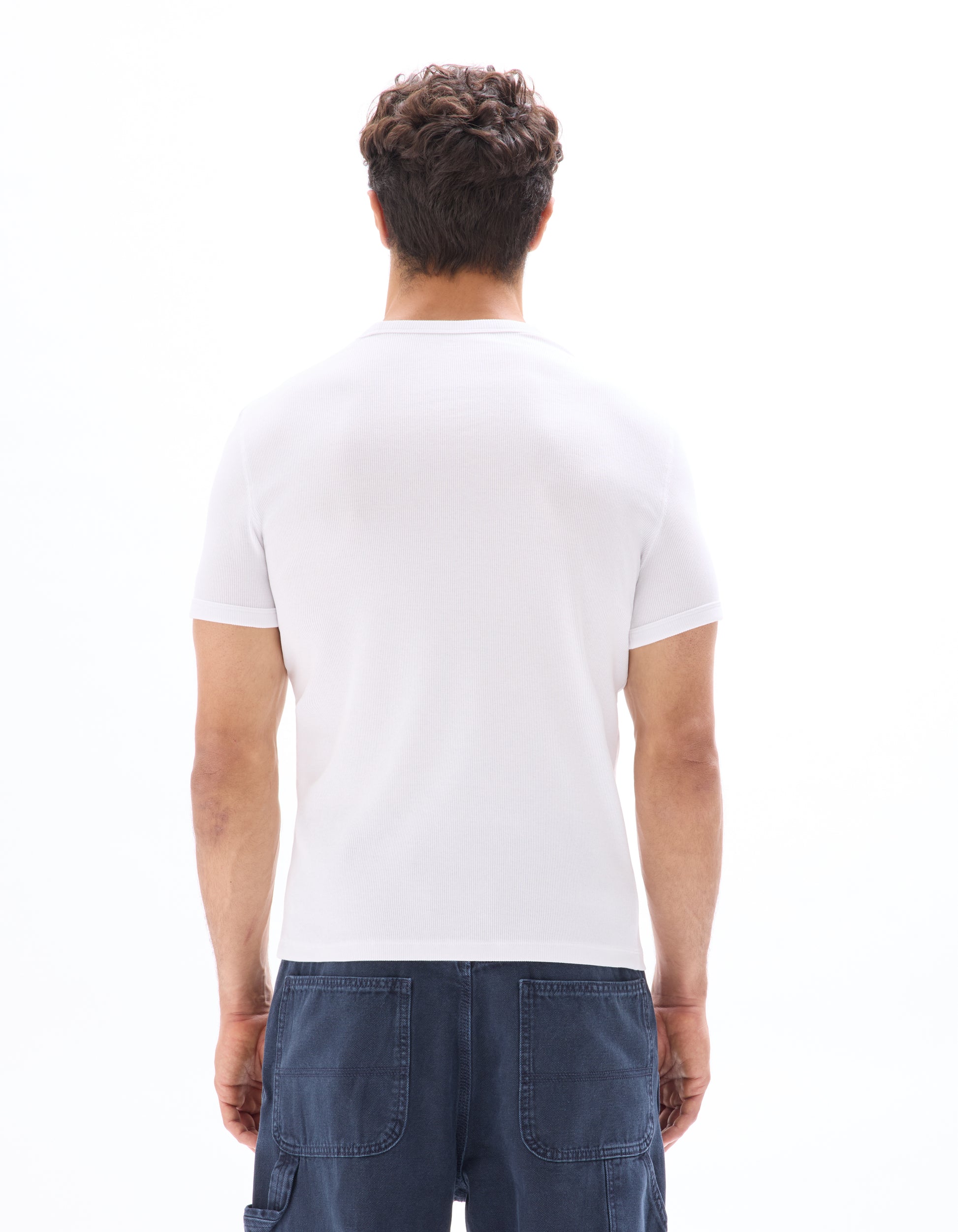 Optical White Short Sleeves Tshirt - Celio Lebanon