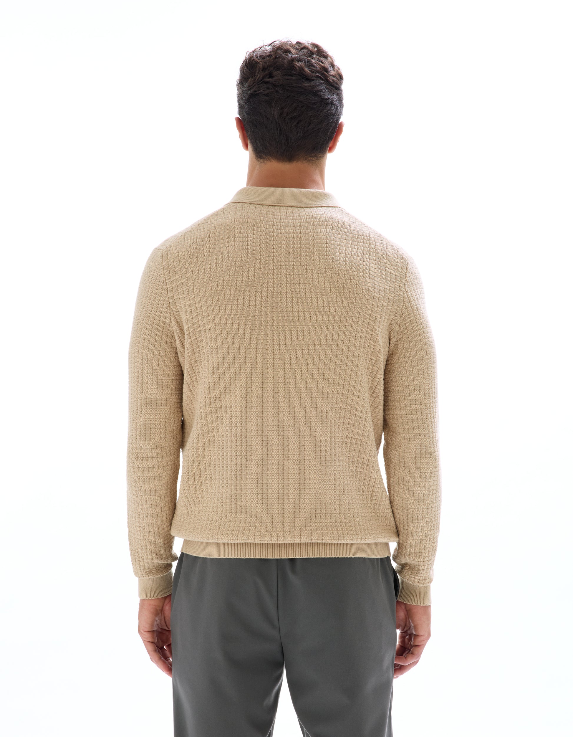 Beige Humus Crew Neck Jumper - Celio Lebanon