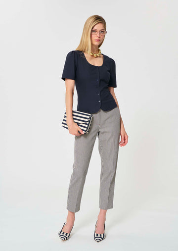 shirt in midnight blue poplin