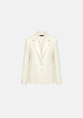jacket in ecru powder-grain canvas