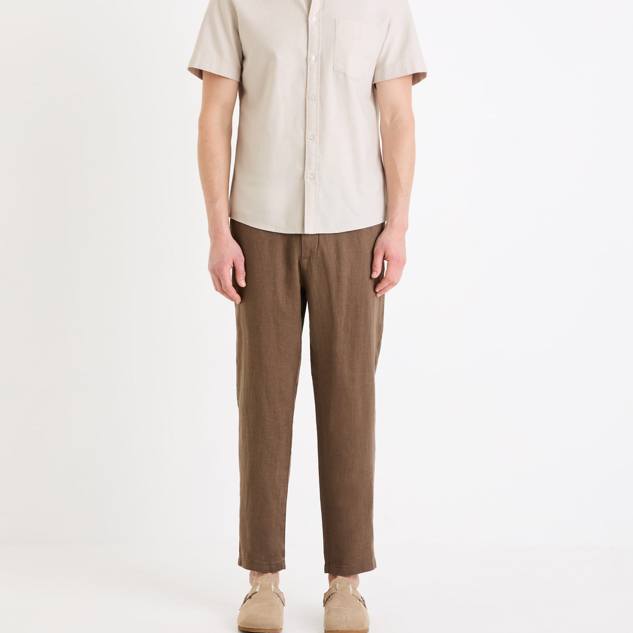 beige Short sleeves Shirt