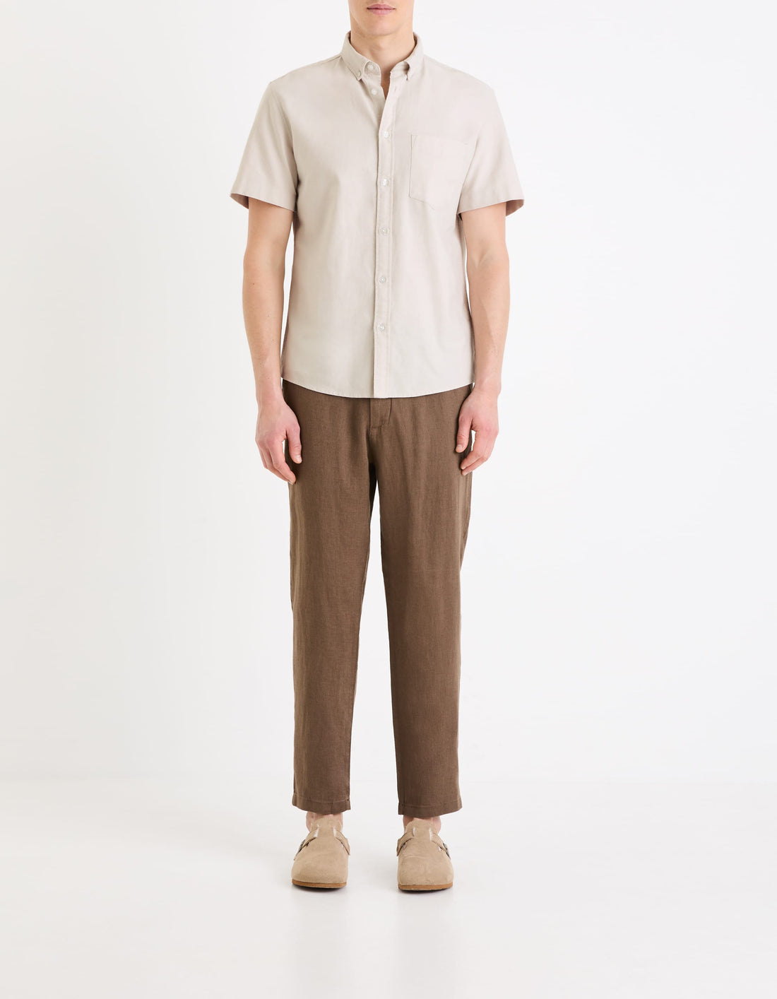 beige Short sleeves Shirt