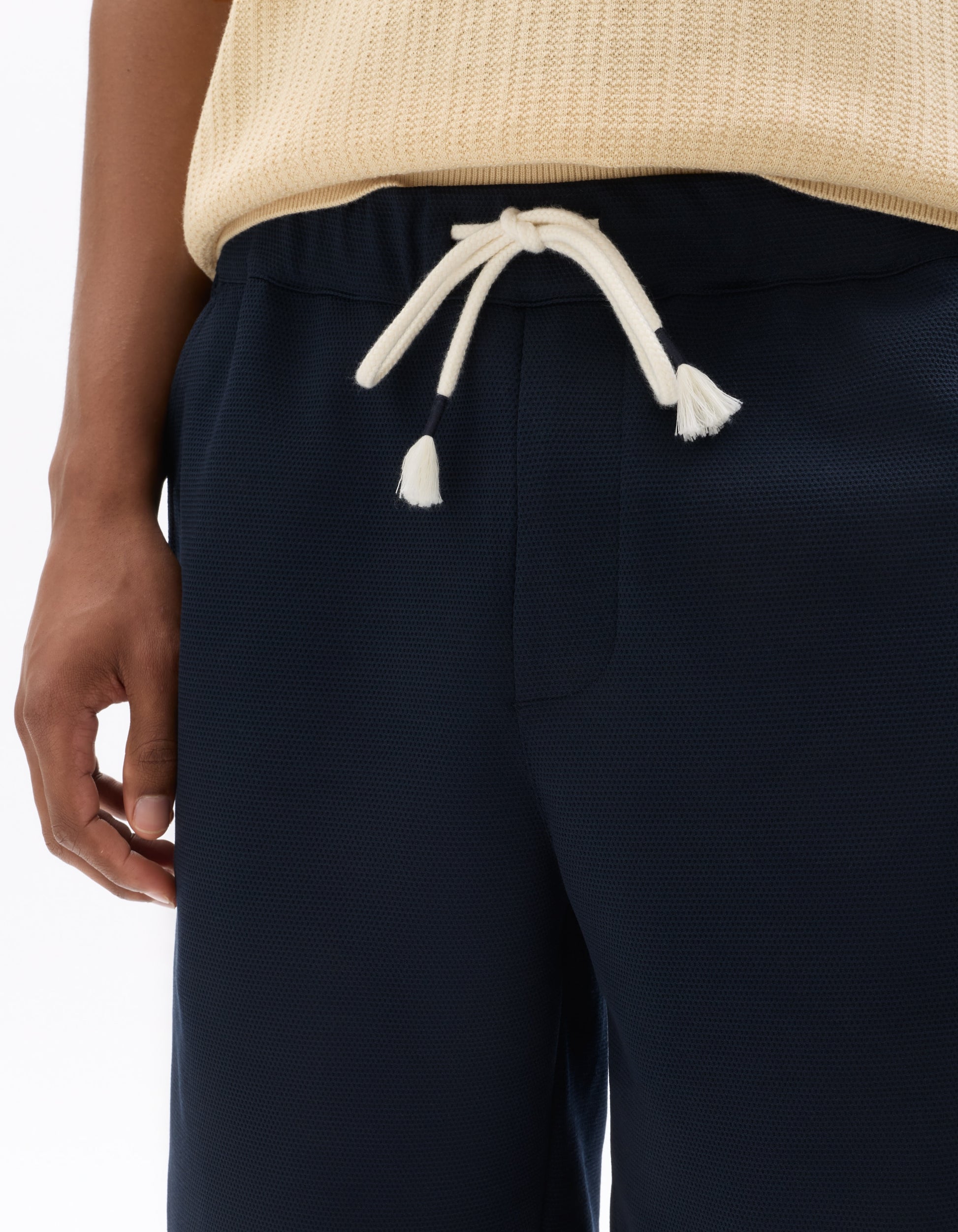 Celio Pique knit Bermuda shorts - Navy