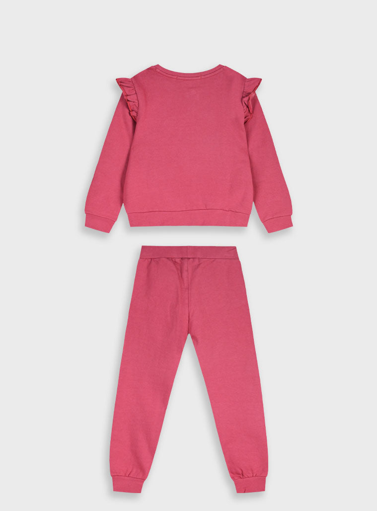 Children's Red Tracksuit(Blouse,Trousers) For Girl