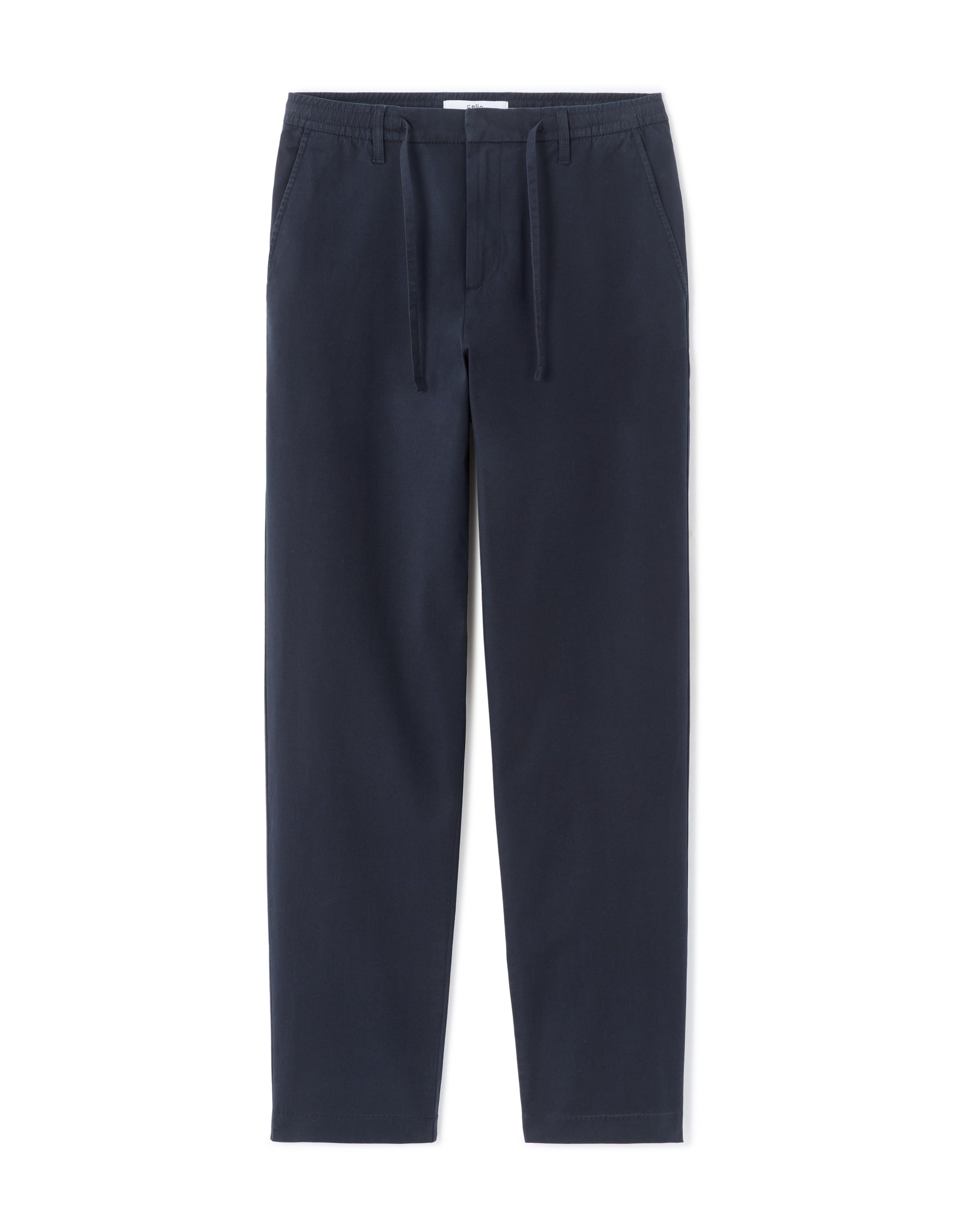 Celio All-Day Slim Fit Cropped 7/8 Solid Navy Pants - Navy
