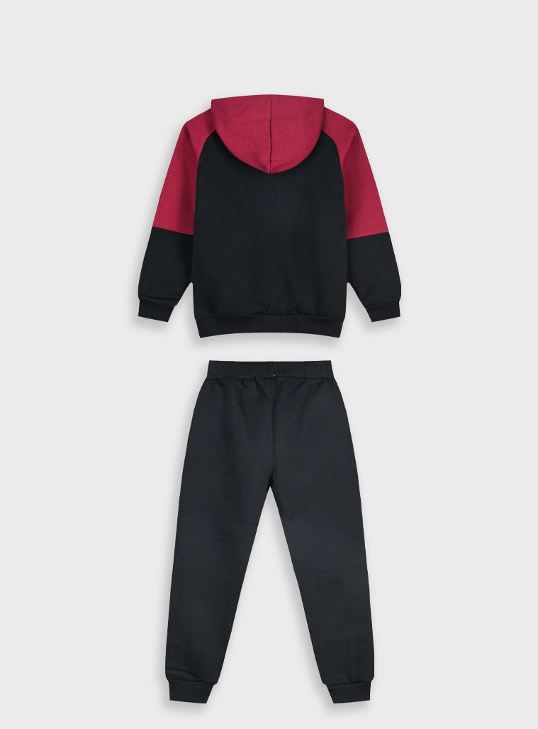 Children's Black Tracksuit(Cardigan,Trousers) For Boy Energiers