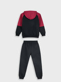 Children's Black Tracksuit(Cardigan,Trousers) For Boy