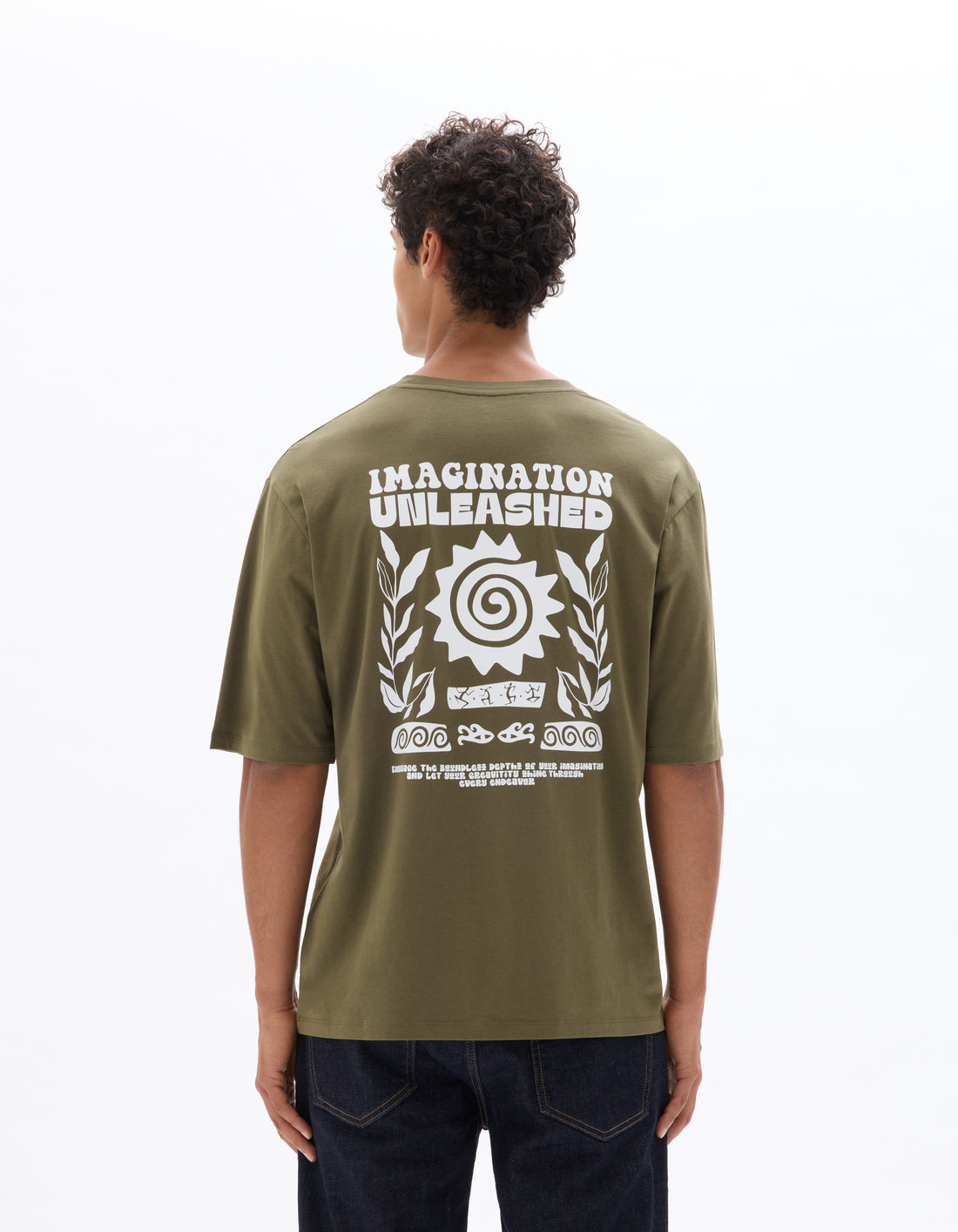 Dark Khaki Short Sleeves Tshirt - Celio Lebanon