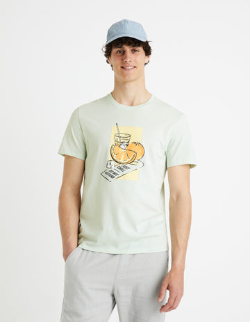 FEGRUME LIGHT GREEN SS TSHIRT - Celio lebanon