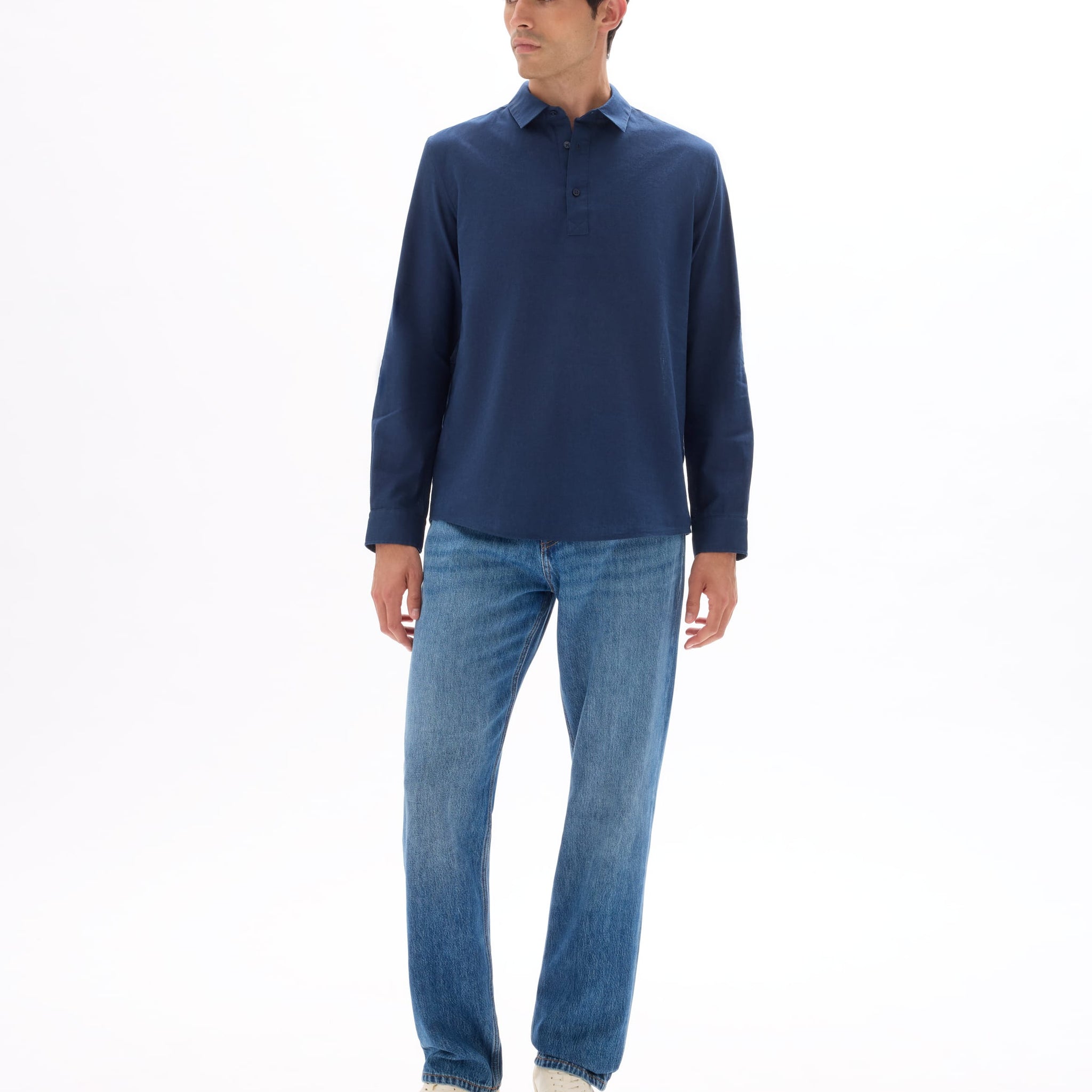 navy Long sleeves Shirt