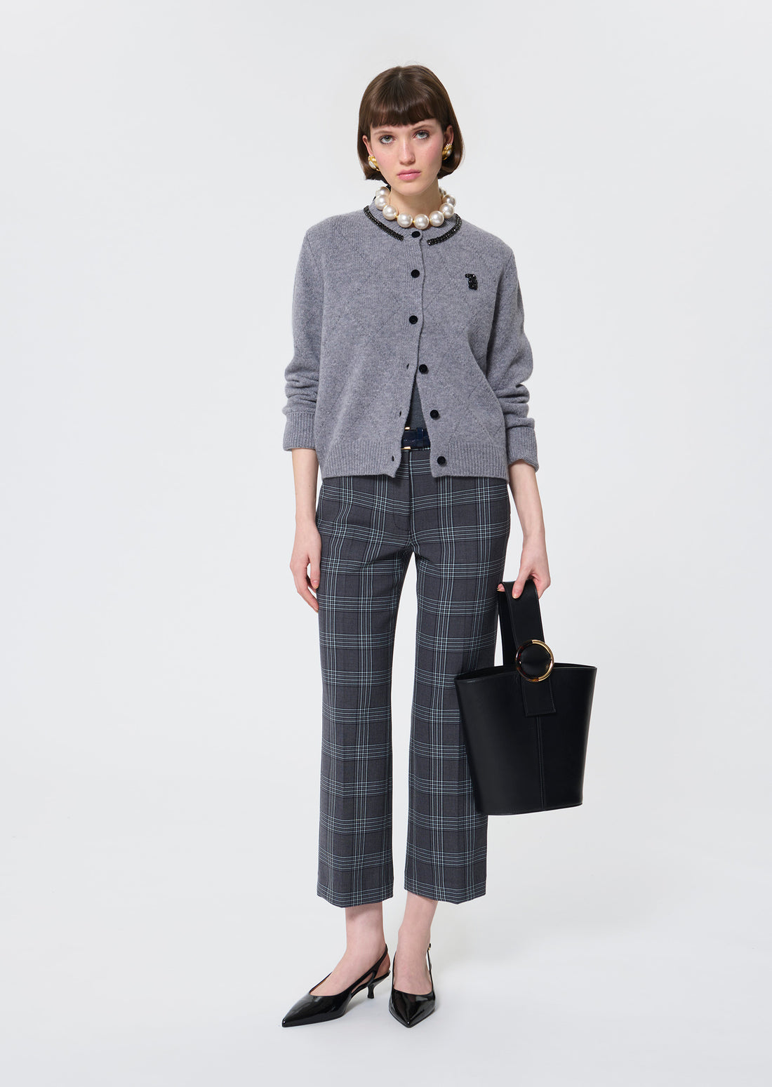 Gael  heather grey cardigan for women