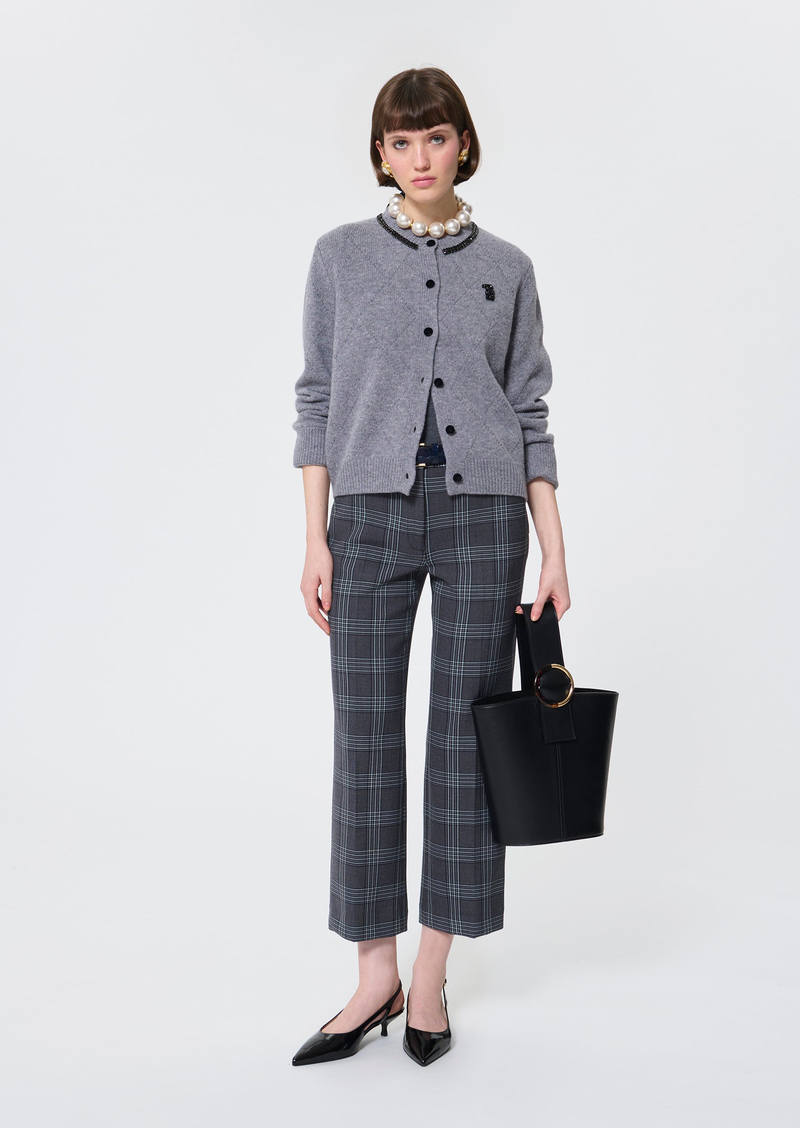 Gael  heather grey cardigan for women