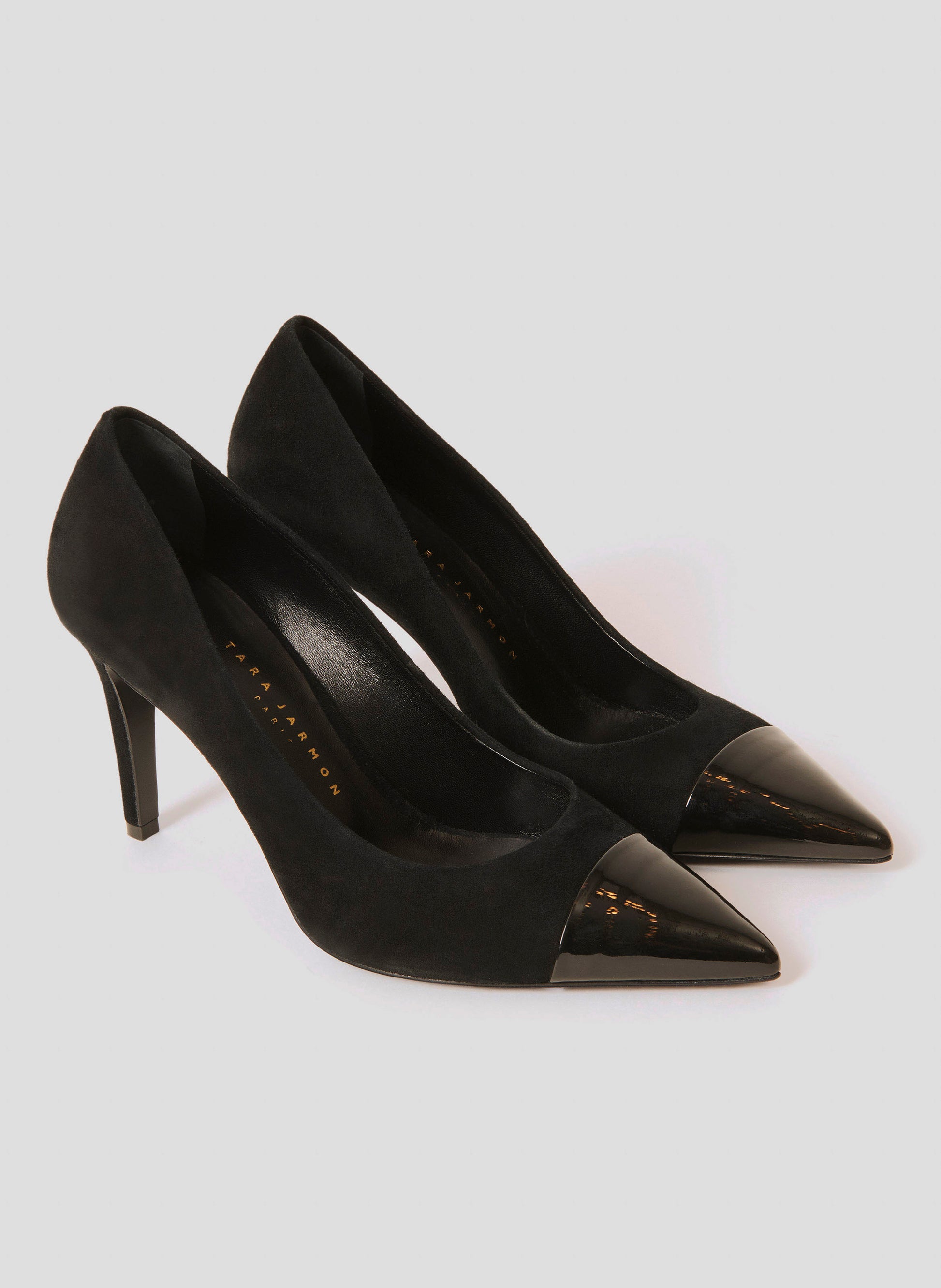 Krystine black leather heels by Tara Jarmon Lebanon