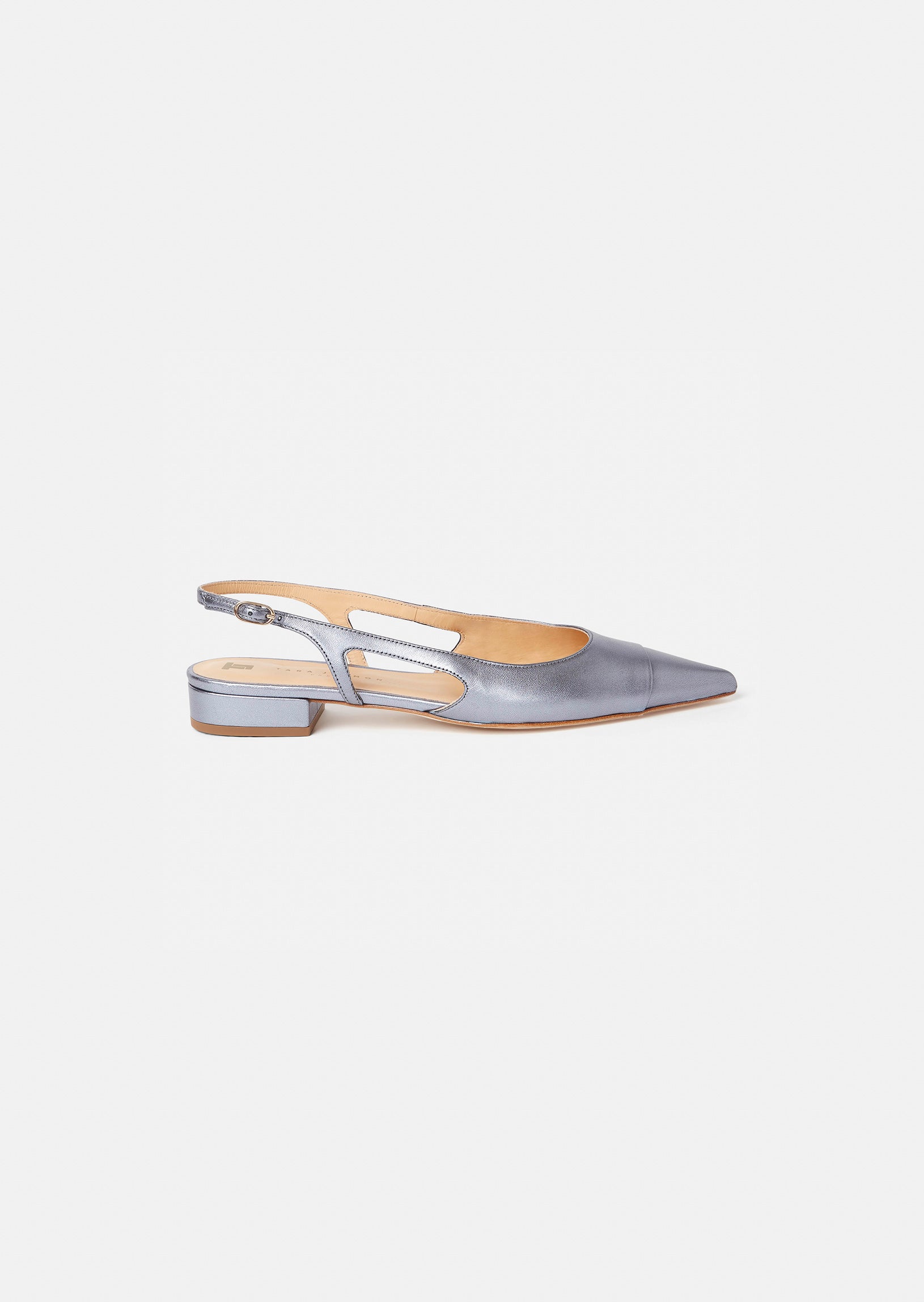 Kaia blue pumps in metallic leather by Tara Jarmon Lebanon