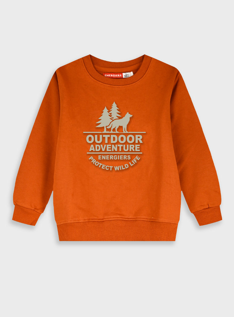 Cotton Blend Boy Blouse Sweatshirt - Paprika