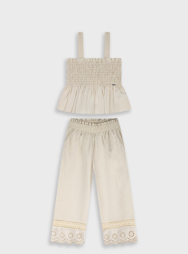 Yellow Set(Blouse,Cullotes) for Girls