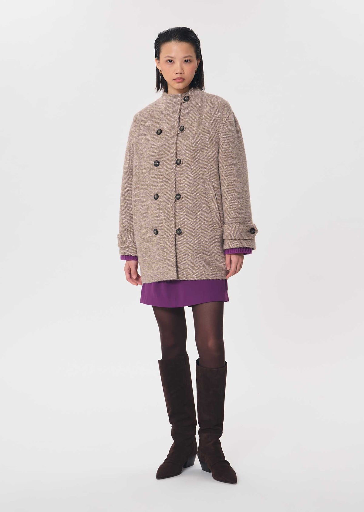 Maurice coat in purple by Tara Jarmon