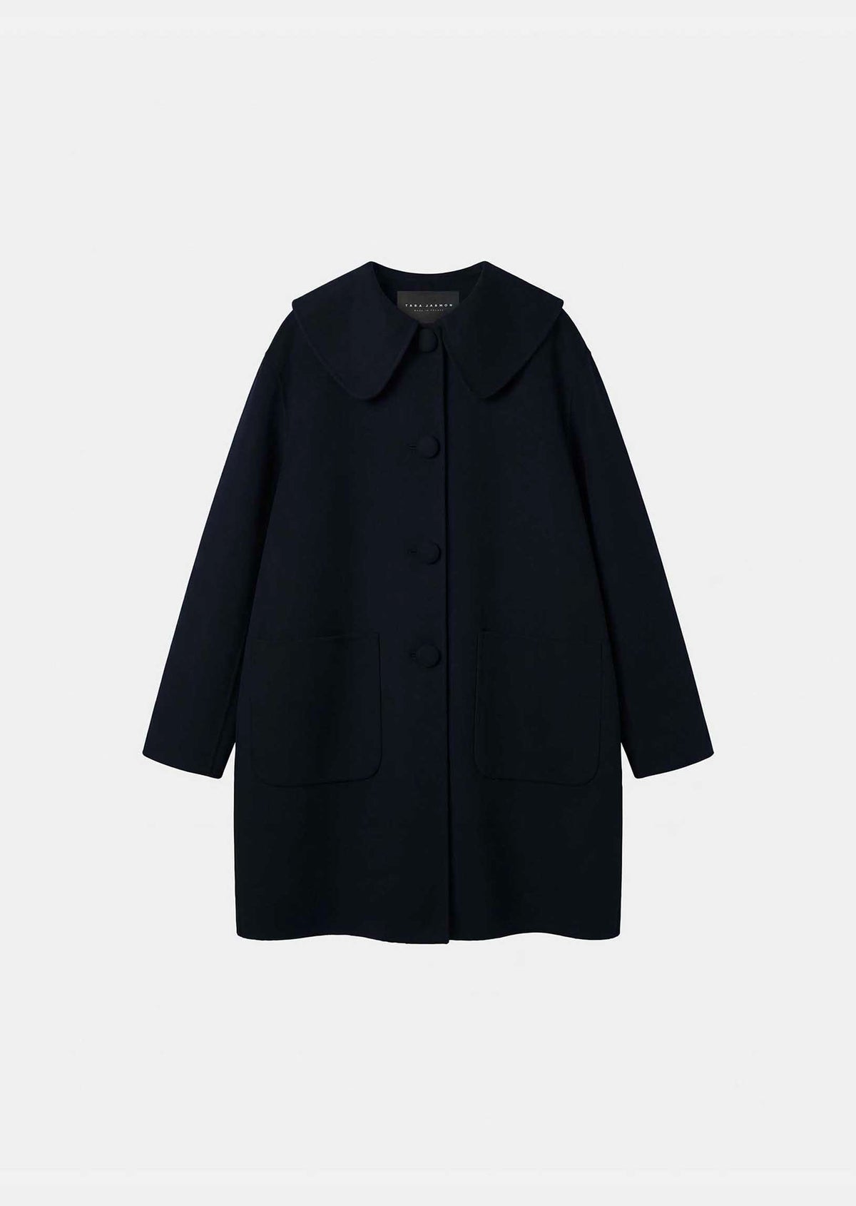 Marie coat in navy wool by Tara Jarmon