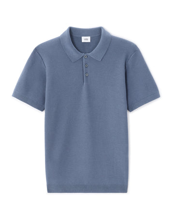 Blue Short Sleeves Polo for Men