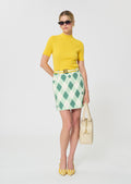 skirt in ecru with patterns