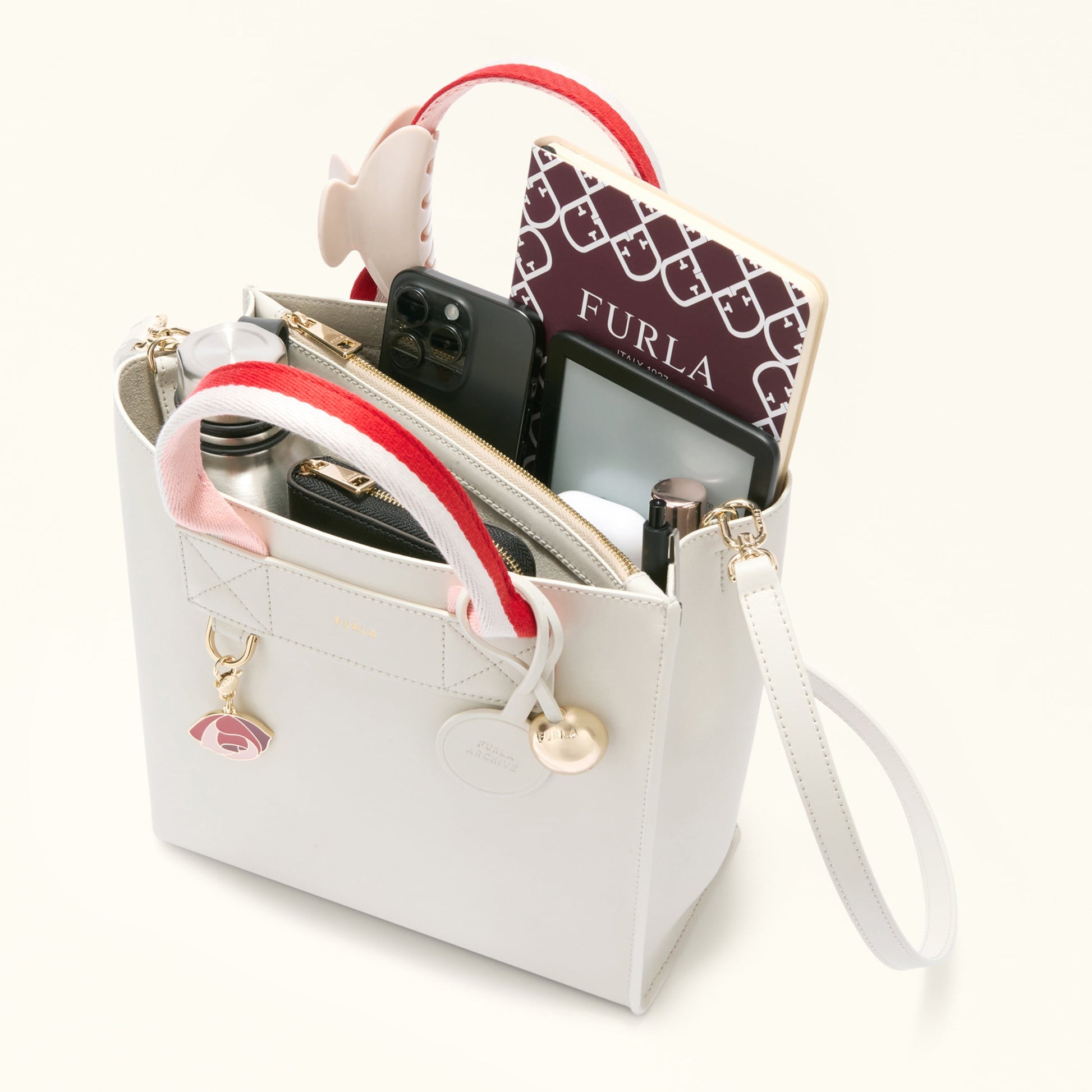 Furla Divide It S Tote in White - Bags 