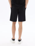 Celio Black Regular Fit French Terry Bermuda Shorts - Black