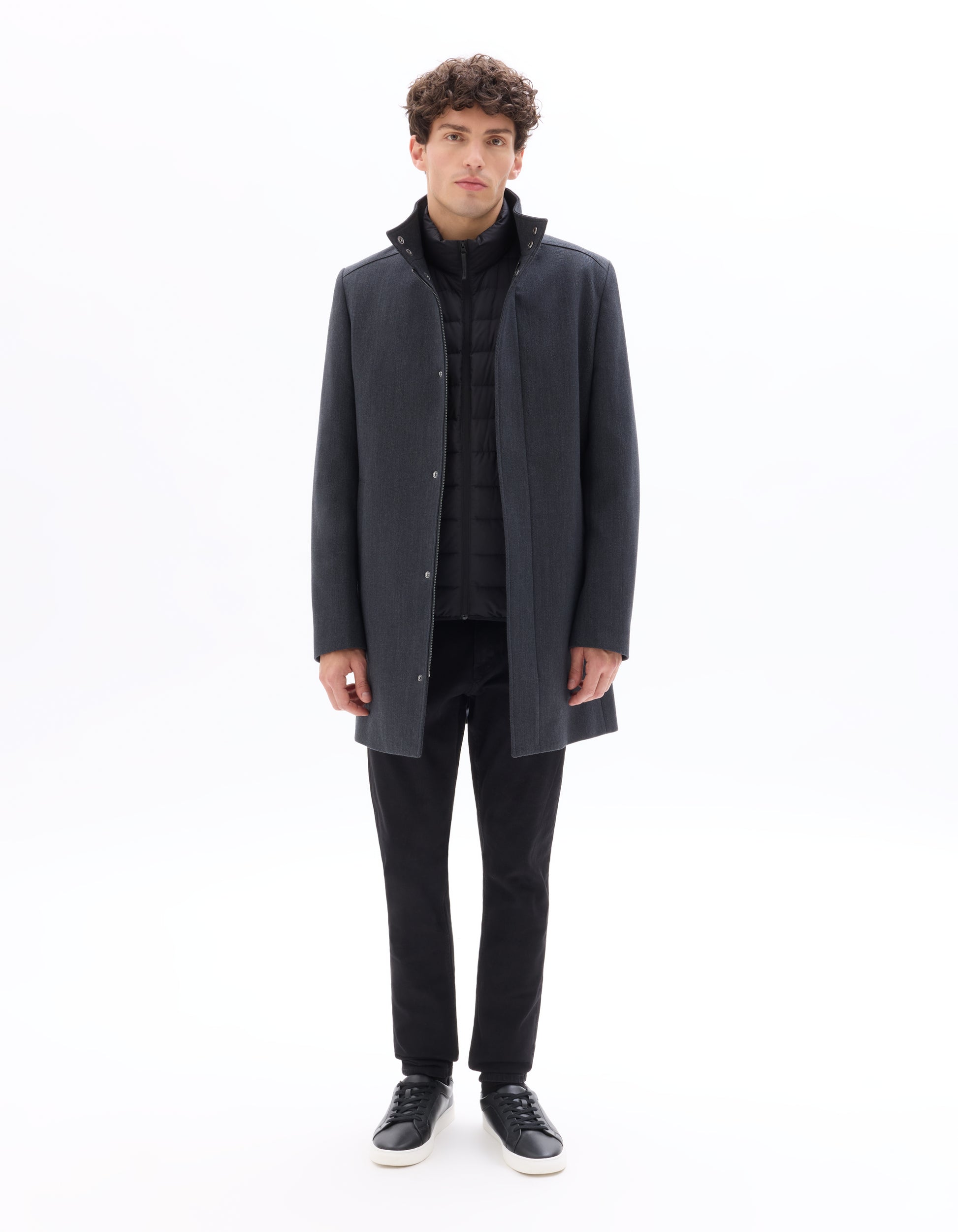 Black Puffy Jacket - Celio Lebanon