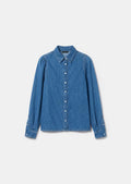 Chloe shirt in denim blue cotton by Tara Jarmon