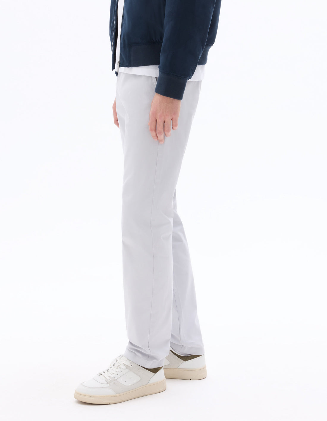 Slim Fit Stretch Cotton Chino Pants, Standard Length Celio