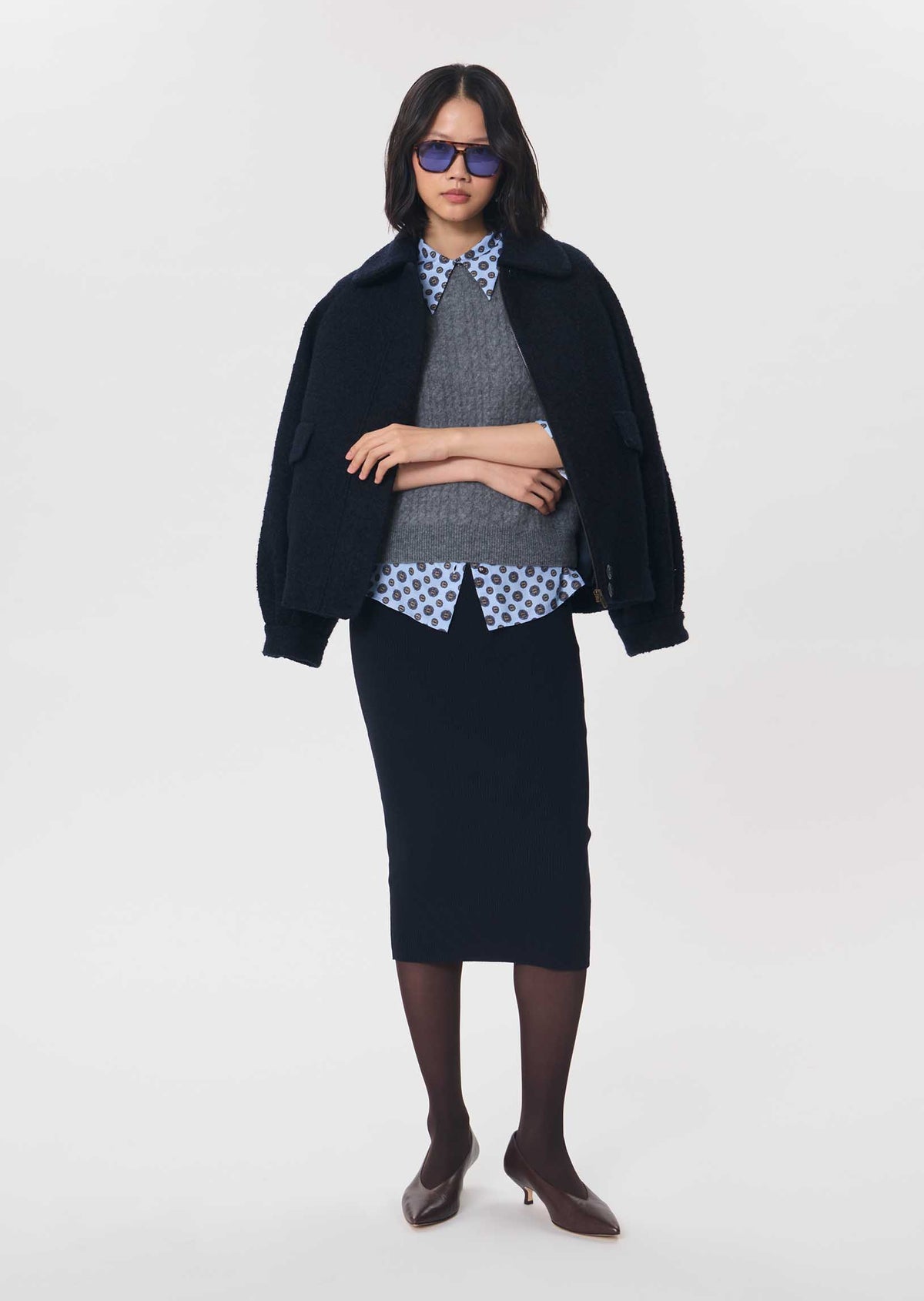 Jeannette skirt in navy by Tara Jarmon