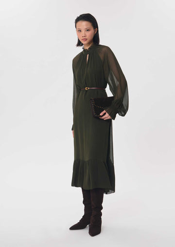 Romana dress in khaki by Tara Jarmon