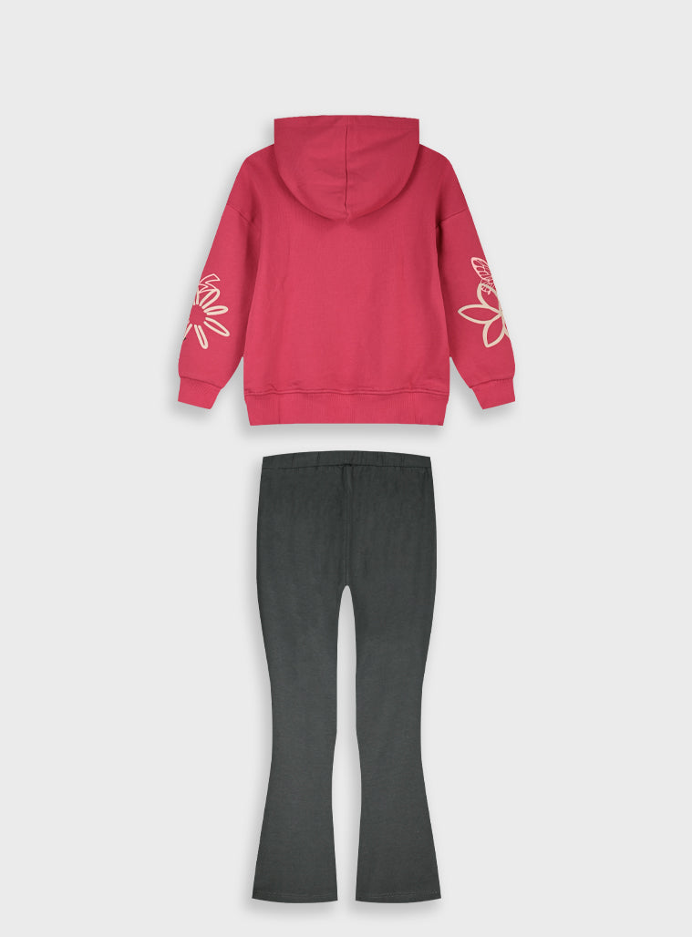 Cotton Girl Set - Dark Grey