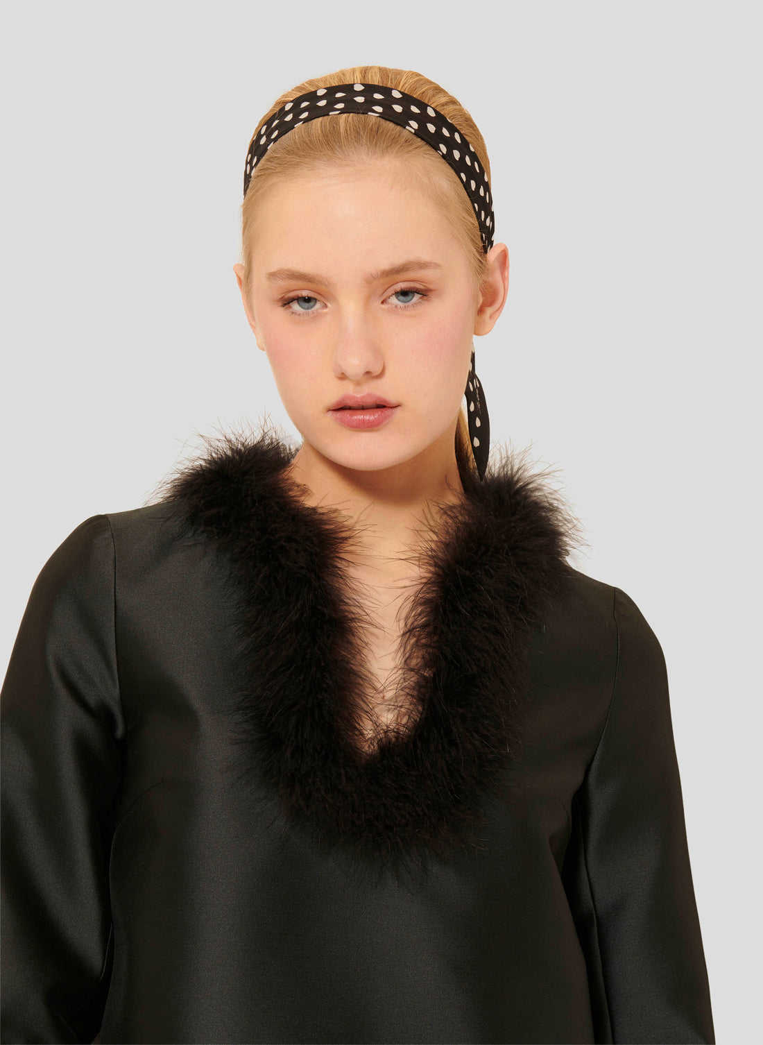 Ruta Black Satin Dress by Tara Jarmon Lebanon