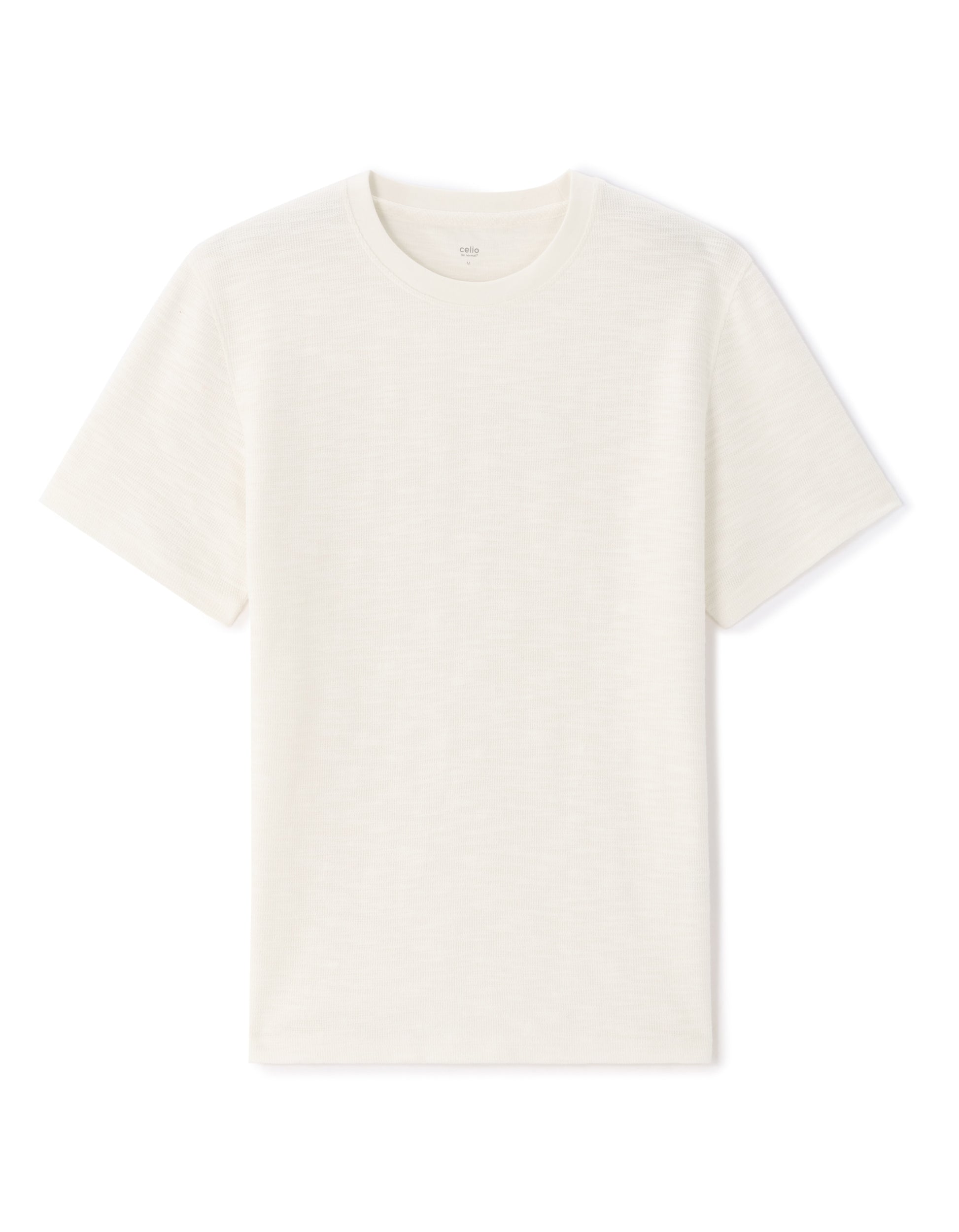 Celio Boxy Crew Neck French Terry T-shirt - White