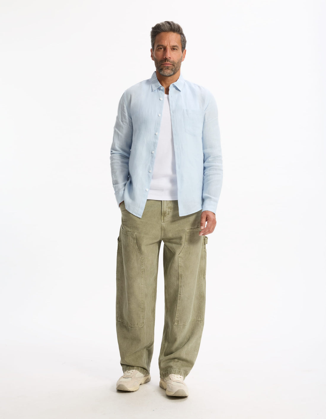 light blue Long sleeves Shirt