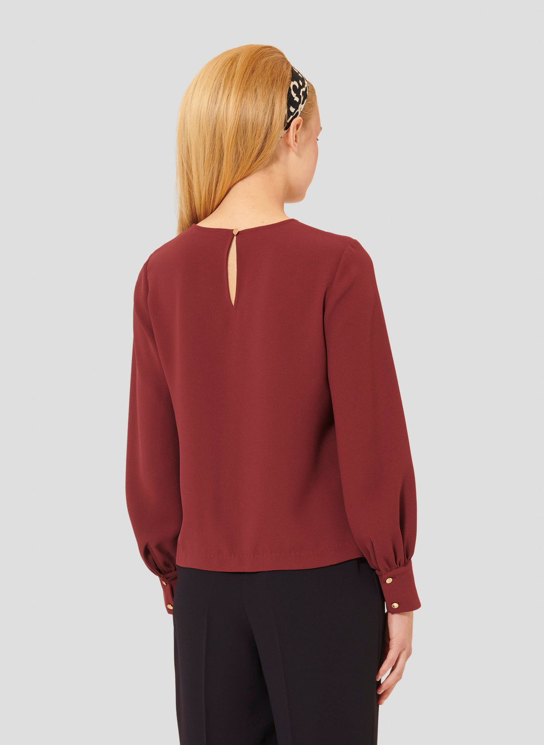 Tacci Burgundy Crepe Top by Tara Jarmon Lebanon