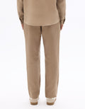 Celio 100% Linen Straight Pants - Brown