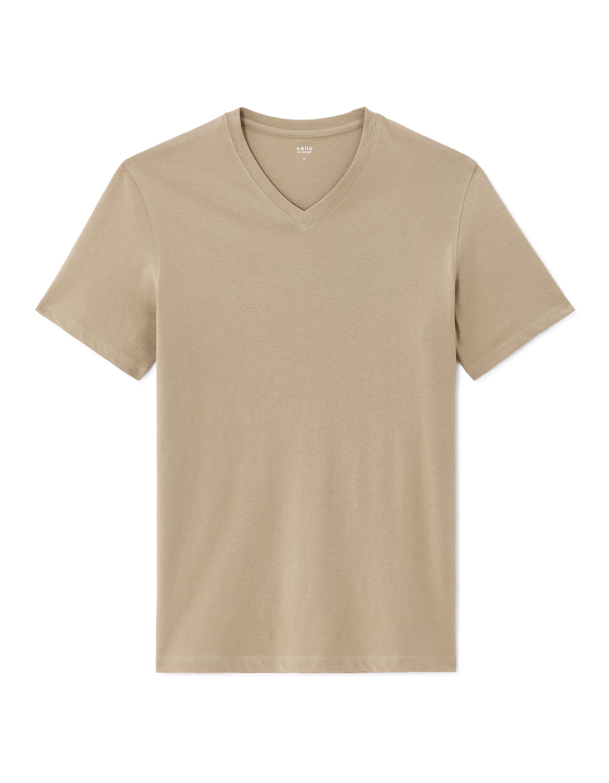 Beige Humus Short Sleeves Tshirt - Celio Lebanon