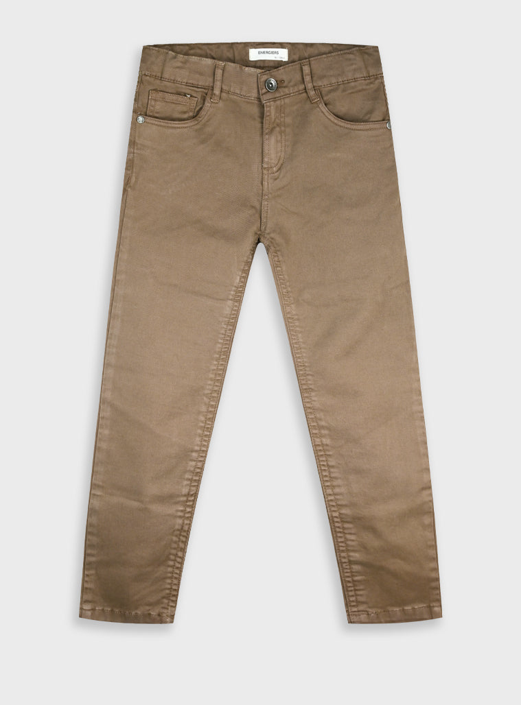 Cotton Boy Trousers - Chocolate