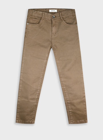 Cotton Boy Trousers - Chocolate